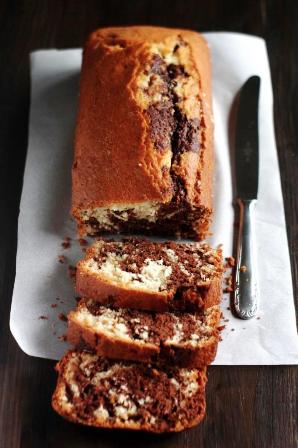 foto ricetta plum-cake al cioccolato e mandorle