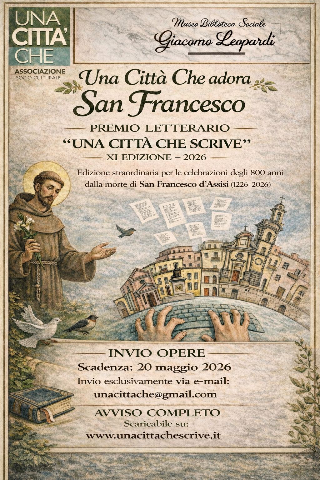 Casalnuovo di Napoli, torna il Premio Letterario “Una Città Che Scrive” fondato da Giovanni  Nappi