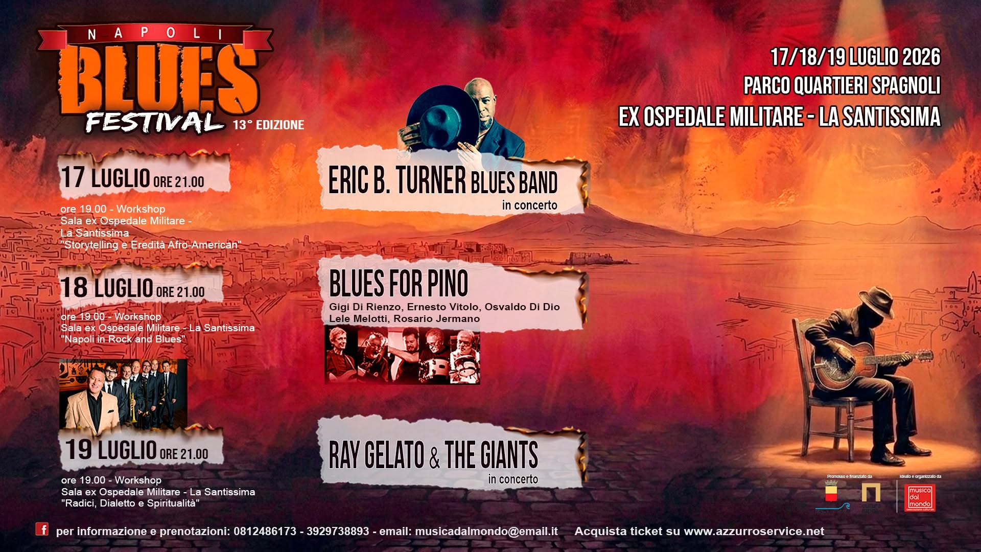 Napoli Blues Festival 2026: programma, concerti e talk