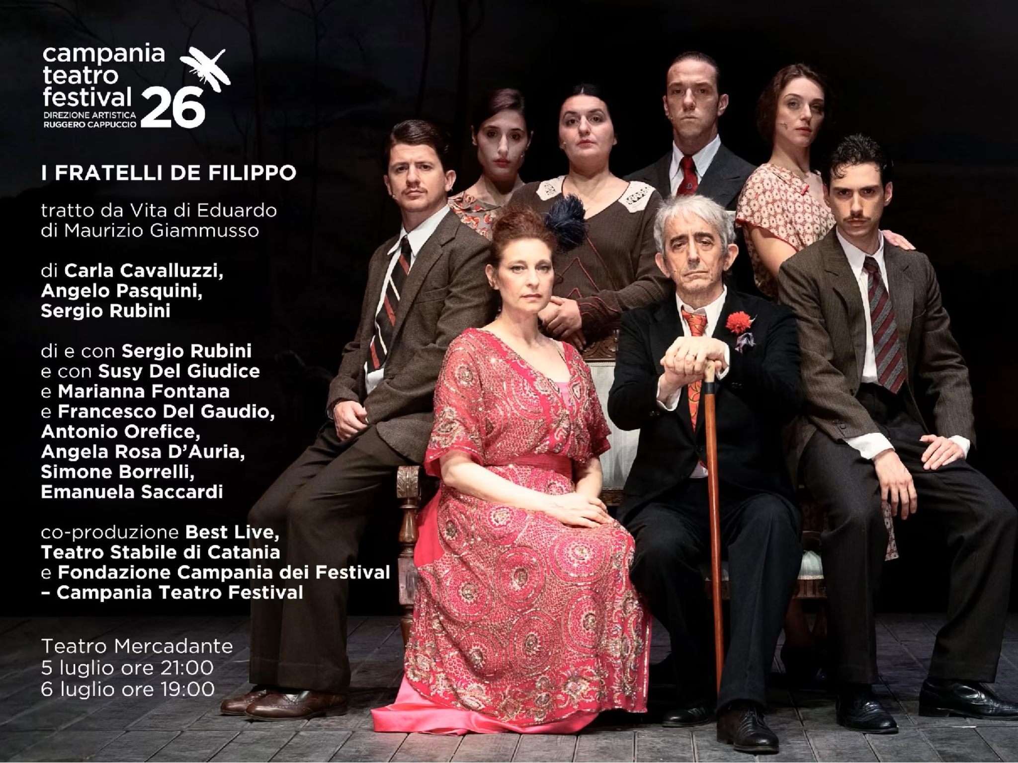 Rivive sul palcoscenico del Campania Teatro Festival la storia de “I fratelli De Filippo”