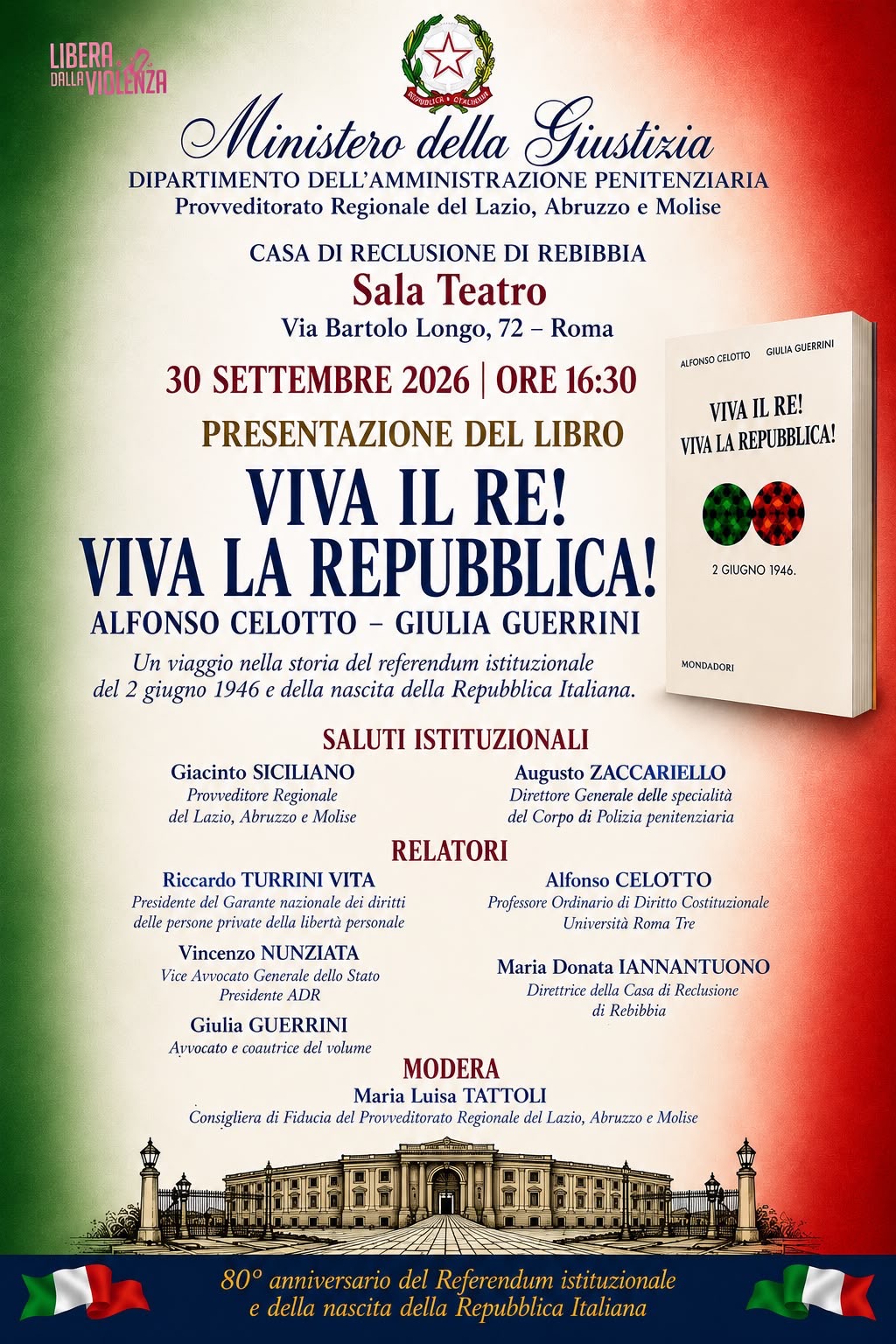 «Viva il Re! Viva la Repubblica!»: a Rebibbia una giornata di cultura, memoria ed emozione