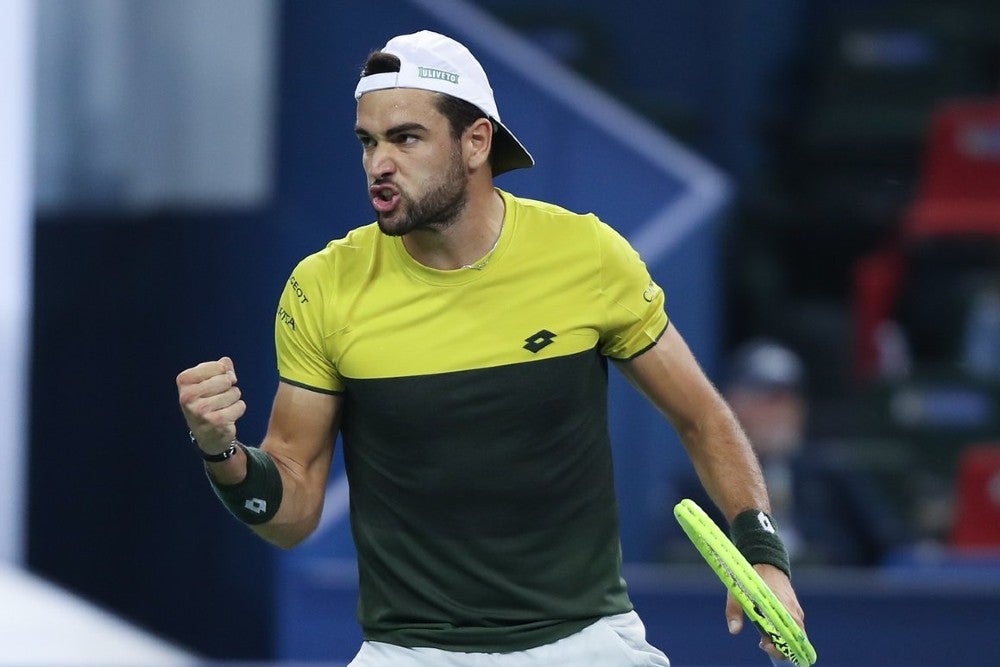 ATP Tour. Federer e Berrettini fanno 10. La grinta di Matteo Berrettini, numero 9 al mondo, durante il torneo di Vienna 2019.